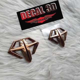 Cặp logo kim cương Ab hàng Zin vàng đồng cao cấp .