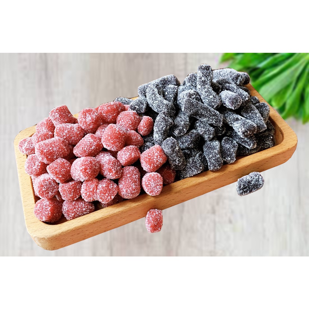 1Kg Mix Kẹo Dâu Tây Dâu Tằm  thương hiệu Rồng Con