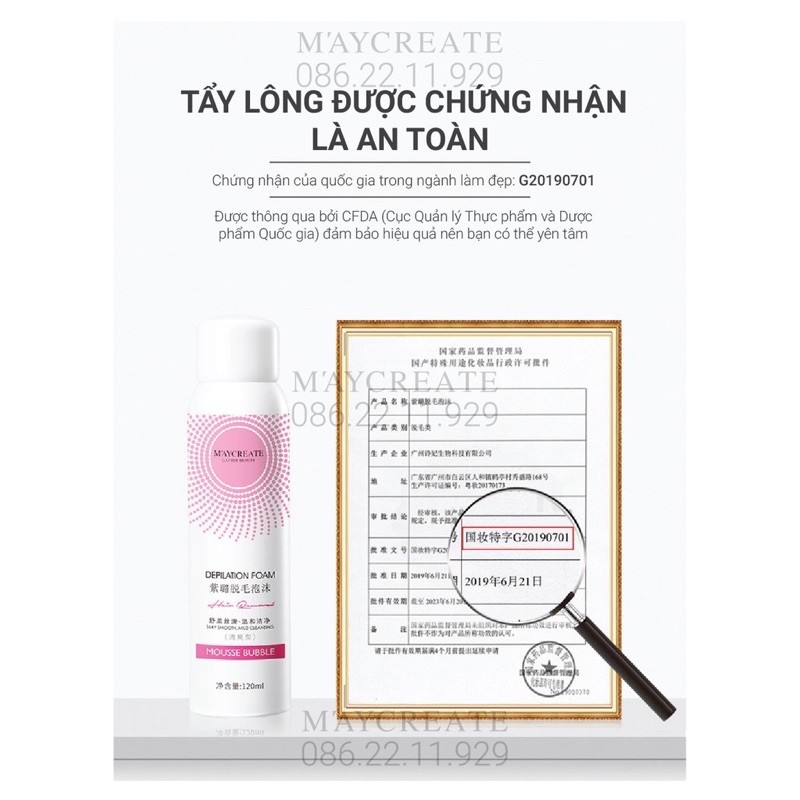 CHÍNH HÃNG — Xịt Tẩy Lông Toàn Thân MAYCREATE Cao Cấp, Xịt Tẩy Lông Vùng Bikini | BigBuy360 - bigbuy360.vn
