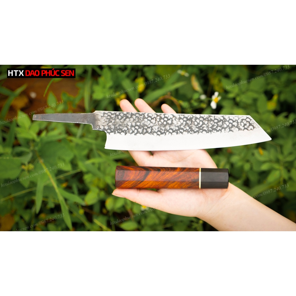 Cán dao Nhật bát giác gỗ mun, trắc - CN07