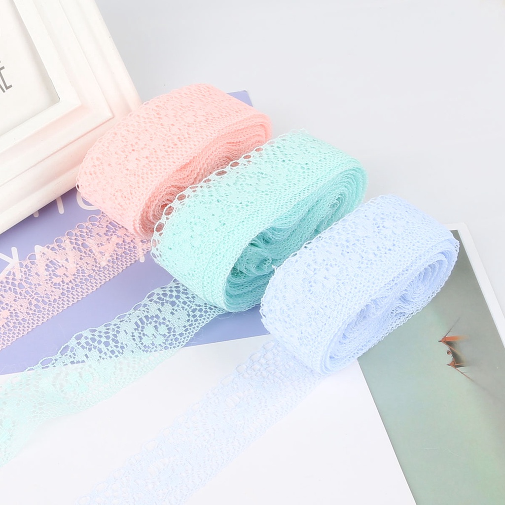 Cuộn dây ren dài 10 yard 40mm dùng trang trí tùy chọn màu sắc