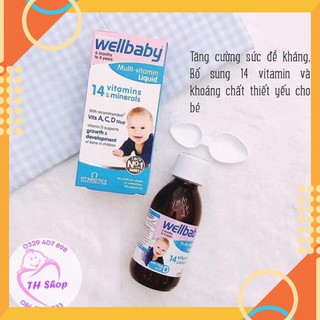 Vitamin Tổng Hợp Wellbaby Cho Bé 150ml, Wellbaby 14 Vitamin Tăng Sức Đề Kháng Cho Bé