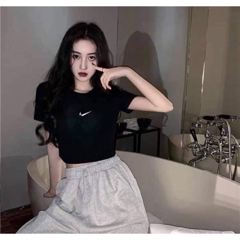 Áo Thun Croptop Dấu Phẩy, Áo Phông Dáng Ngắn
