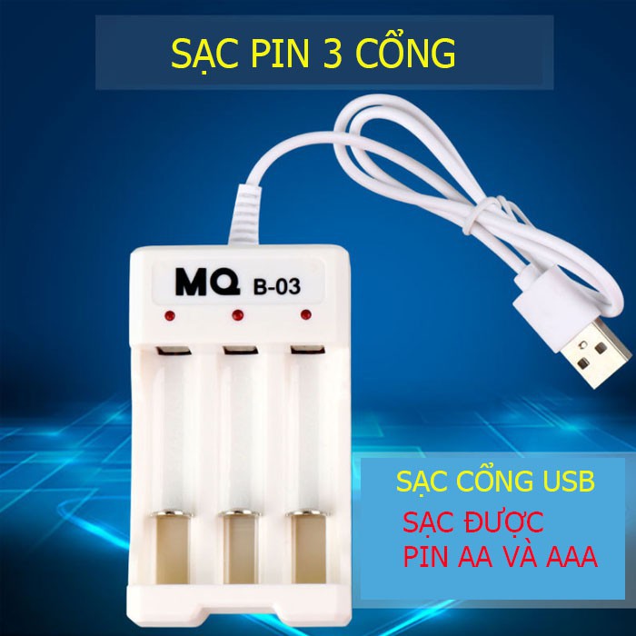 Bộ Sạc Pin Tiểu AA, Pin Đũa AAA