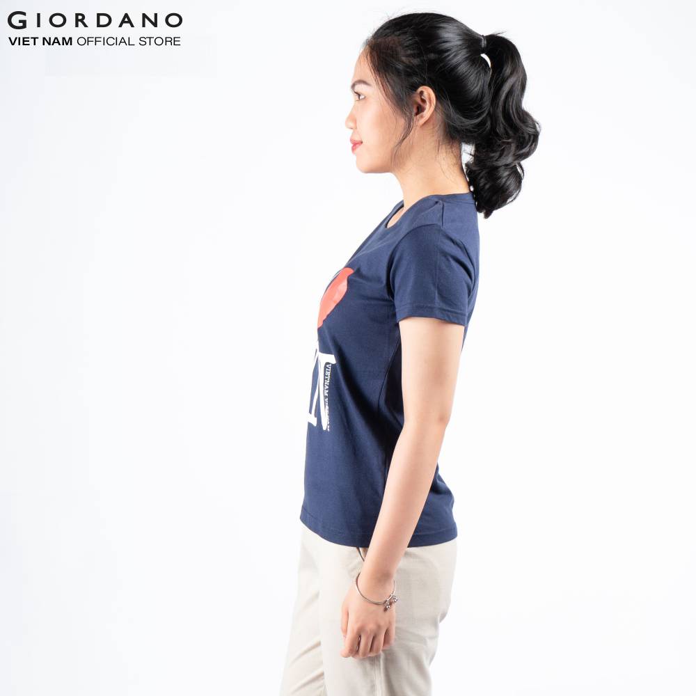 Áo Thun Nữ In Slogan Giordano 05394366