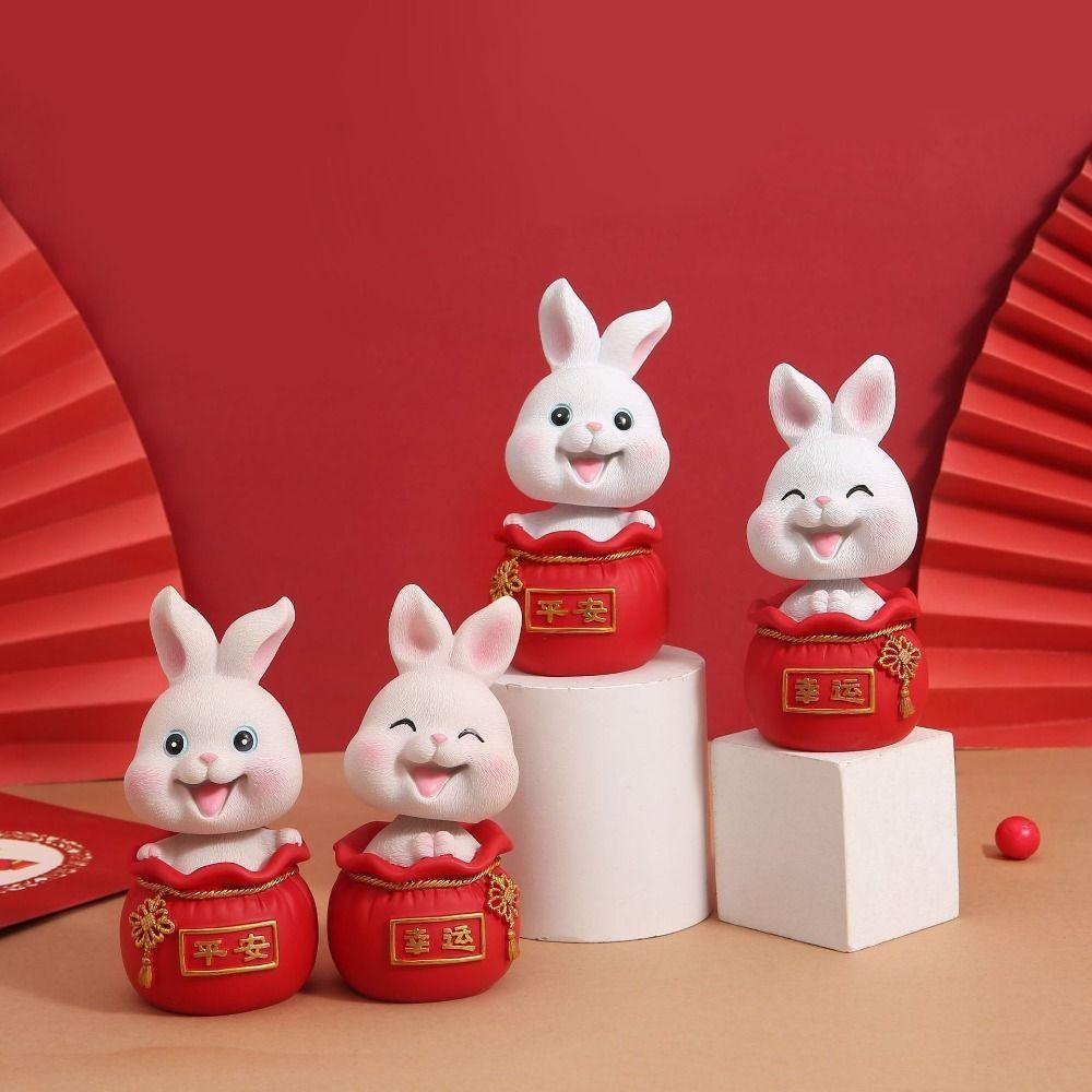 LEISURE Rabbit Miniature Cute Home Decoration Animal Ornament Bunny Ornament