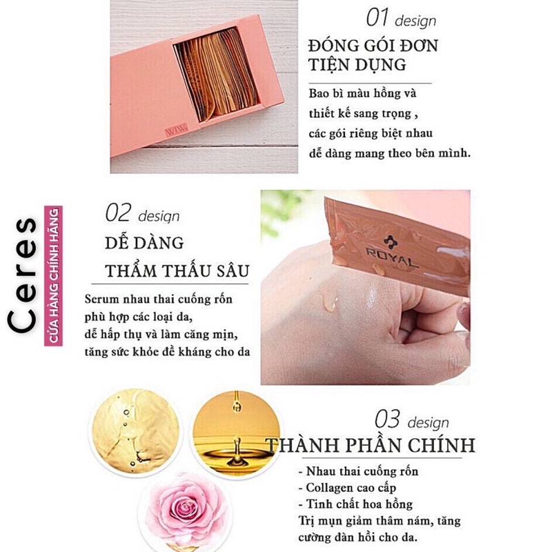 ( Lẻ miếng) Tinh chất Serum Nhau Thai Cuống Rốn Royal Placenta | BigBuy360 - bigbuy360.vn