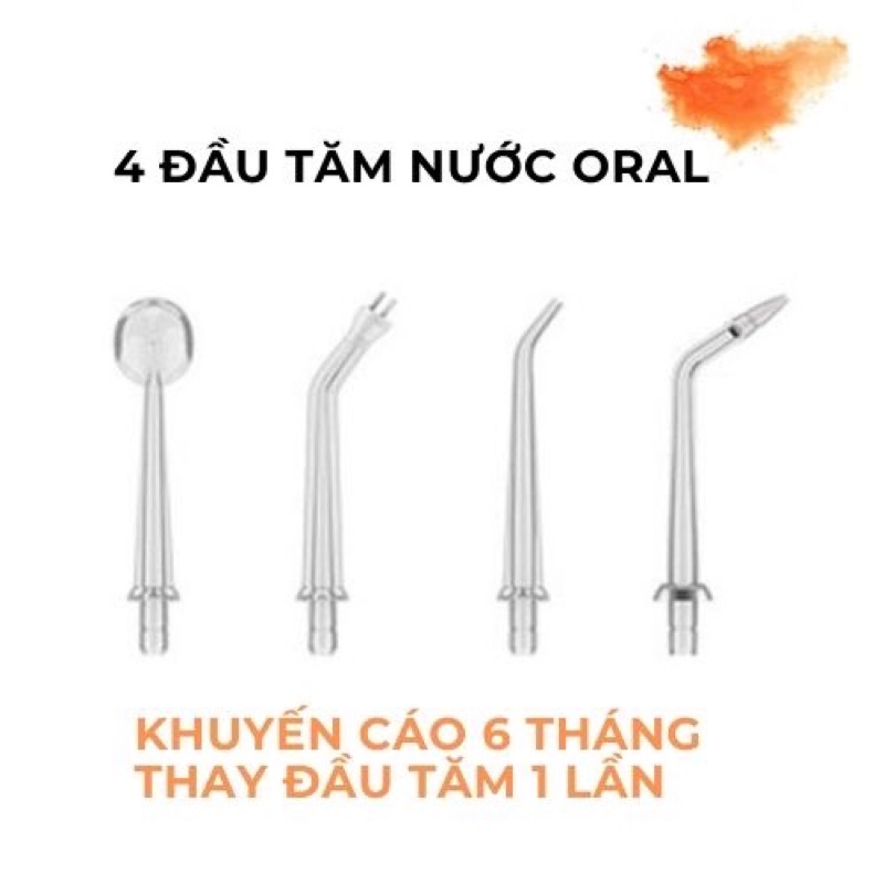 Tăm Nước ORAL IRRIGATOR (4 đầu tăm thay thế - làm sạch mảng bám)