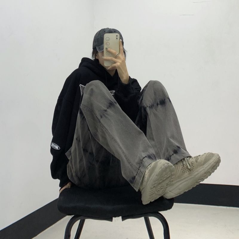 Quần Jeans Nam Dài Ống Rộng Thời Trang Hàn