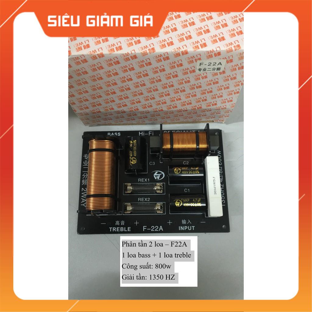 Bộ Phân Tần 2 Loa F22A Cho 1 Loa Bass Và 1 Treble Công Suất 800W - Giá tốt nhất