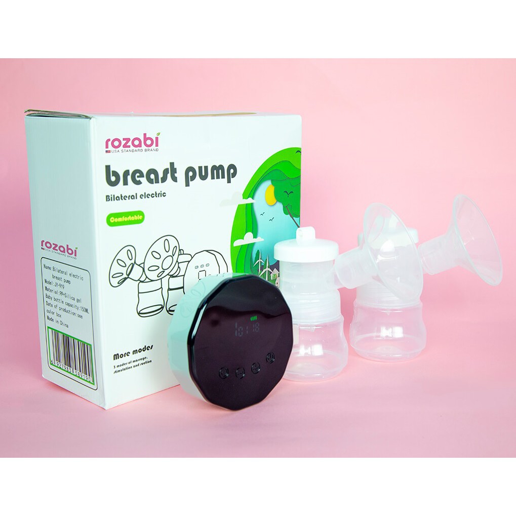 ⭐⭐CHÍNH HÃNG⭐⭐Máy hút sữa điện đôi Rozabi Basic Plus (có pin sạc)