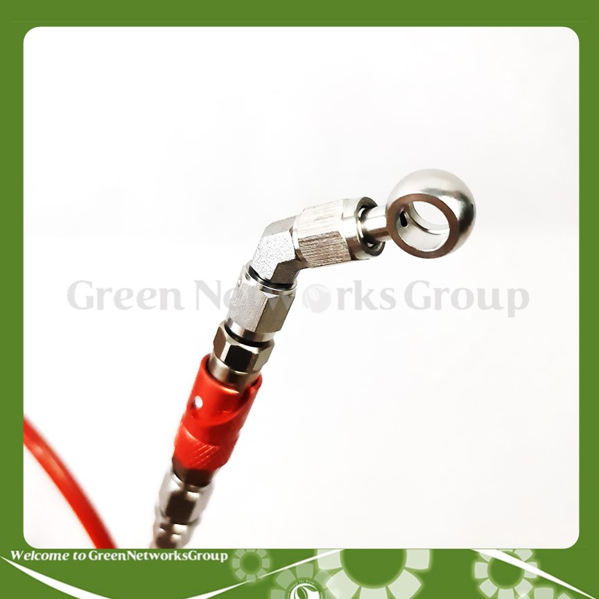 Dây dầu thắng trước HEL bấm đầu Earl's có ngắt dầu gắn mọi loại xe Greennetworks ( Cam )