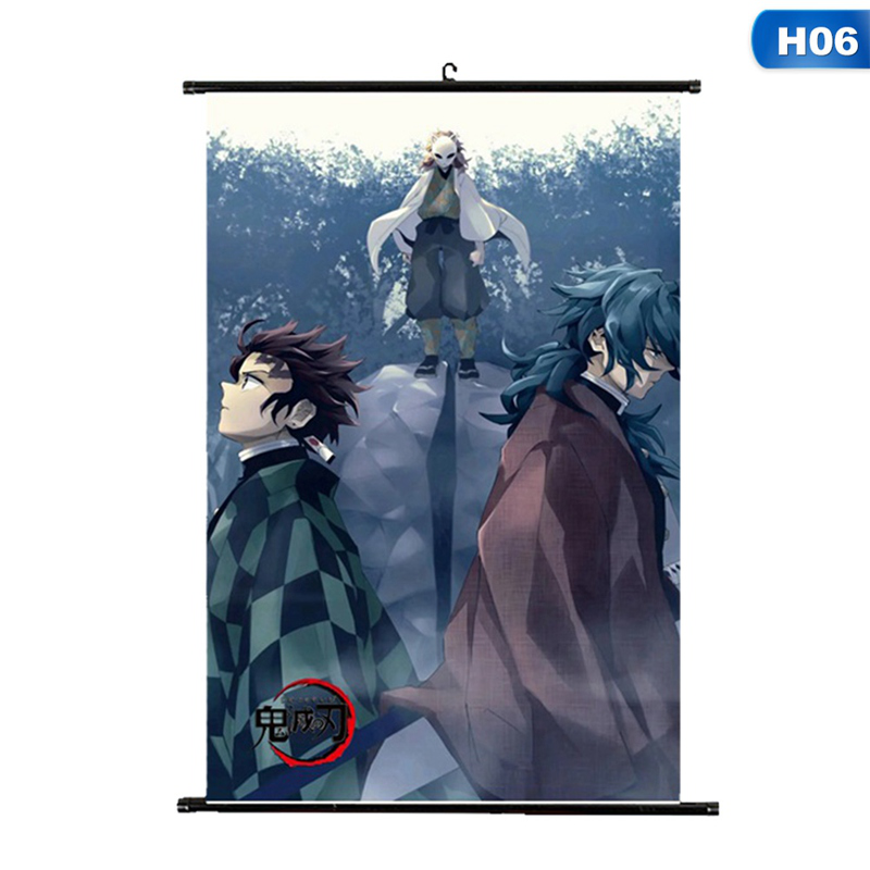 flowersqueen Tấm Áp Phích Treo Tường Trang Trí Nội Thất Hình Anime Xinh Xắn