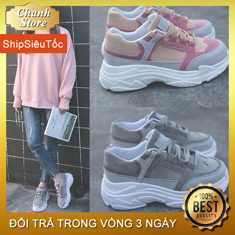 Giày Thể Thao Nữ 💖FREESHIP📛 Giày Nữ Đế Cao 5p Tôn Dáng Người Dùng, Giày Sneaker Hàng Quảng Châu Cao Cấp