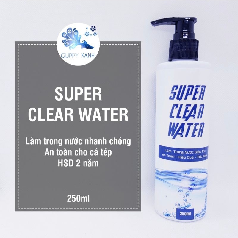 super clear water làm trong nước, khử các bạn li ti trong hồ