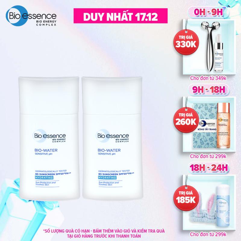 Combo 2 Kem chống nắng Bio Essence Bio Water B5 Sunscreen SPF50+ PA++ 40ml/chai