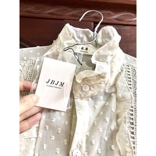 Sơ mi trắng ren tiểu thư( ảnh thật )