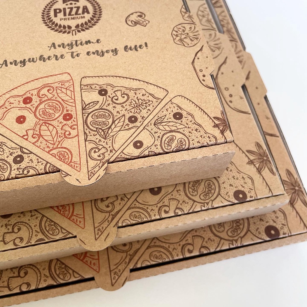 Size M - 25x25x4cm - Bó 10 hộp giấy pizza
