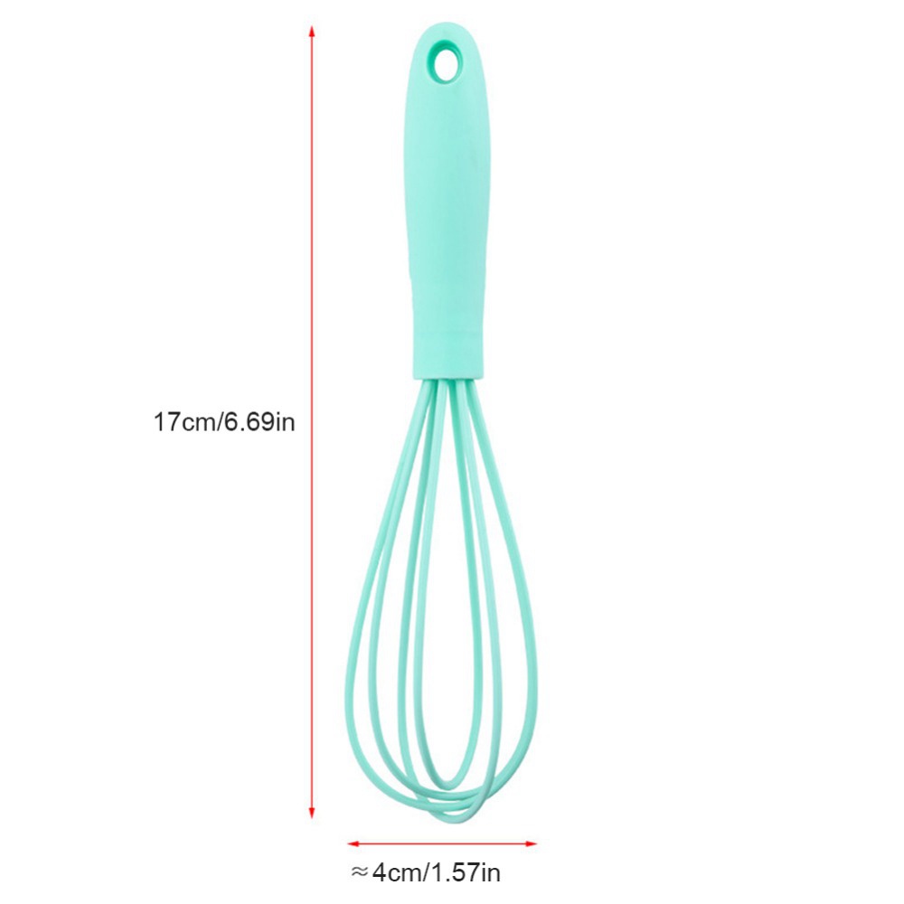 Dụng Cụ Đánh Trứng / Trộn Bột Làm Bánh Đa Năng Bằng Silicone Với Tay Cầm Gỗ Nhiều Màu Sắc