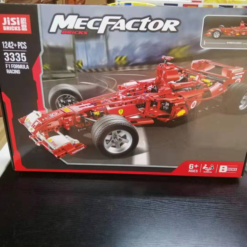 Đồ chơi Lắp ghép Mô hình Ferrari F1 Racer 1:8  Decool Jisi 3335 Xếp hình Xe Đua Công Thức 1 Tỉ Lệ 1:8