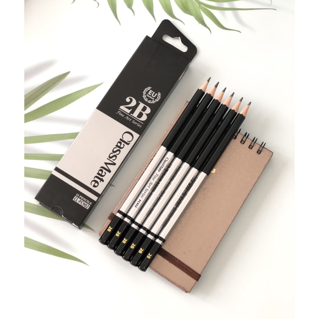 Bút chì cao cấp 2B Fine Art Classmate - thân lục giác, gỗ tự nhiên PC902 - vpp Quế Anh