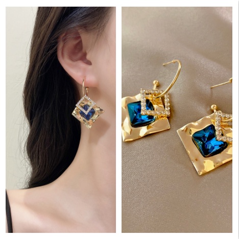 Bông Tai Mạ Bạc 925 Thiết Kế Độc Đáo Thời Trang Hàn Quốc Cho Nữ