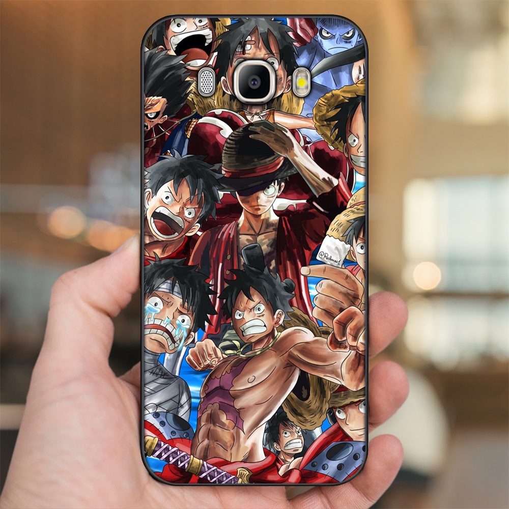 Ốp lưng Samsung J5 2016, J7 2016 viền đen in hình Luffy One Piece