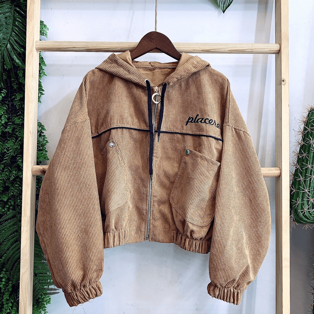 Áo Khoác Nữ Lửng Nhung Gân Tăm Phối Nút Thời Trang Cao Cấp Siêu Xinh Mẫu Hot TP509 [NewUnisex]