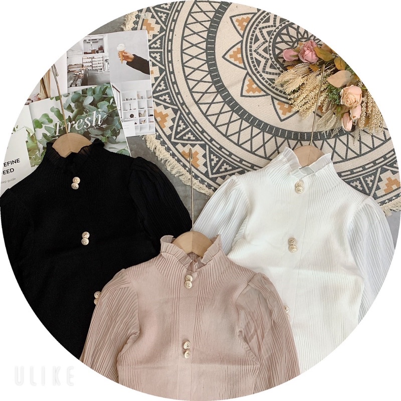 Bán sỉ áo len tay bồng 6 cúc | BigBuy360 - bigbuy360.vn