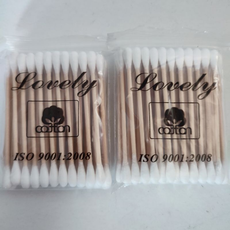 12 gói gòn ráy tai thân gỗ tiệt trùng LOVELY.