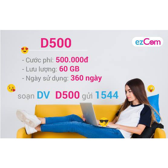 D500 Vinaphone 4G Miễn Phí 5.5GB / tháng FREE 1 năm KHÔNG NẠP TIỀN