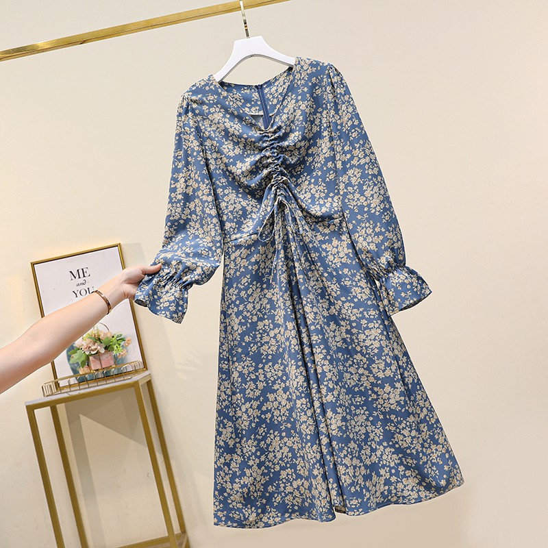 🌸Hàng Order🌸 Váy Hoa Nhí Bigsize Rút Ngực Kèm Khăn Quàng Cổ Nữ Tính Cổ Điển 🌸Hàng Quảng Châu | BigBuy360 - bigbuy360.vn