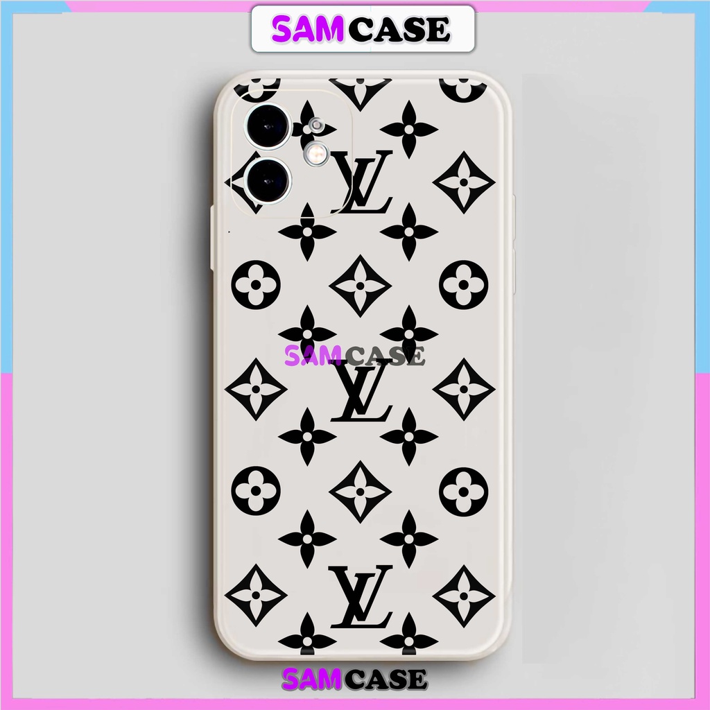 Ốp lưng iPhone LV Louis Vuitton cạnh viền vuông silicon dẻo bảo vệ cam cho ip 6/6s/7/8/X/XS/XR/11/12/13/14 Pro Plus Max