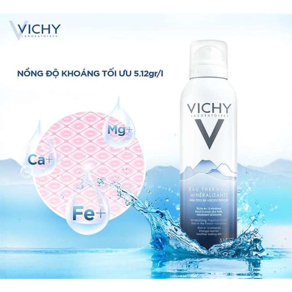 [CHÍNH HÃNG] Xịt khoáng dưỡng da Vichy Mineralizing Thermal Water 300ml