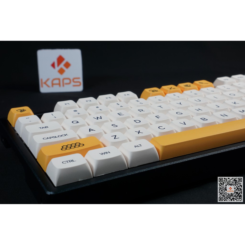 Keycap MILK HONEY BEE - profile XDA - keycap PBT - Dyesub - 140 nút cho bàn phím cơ Filco, Leopold, IKBC, Edra, keychron