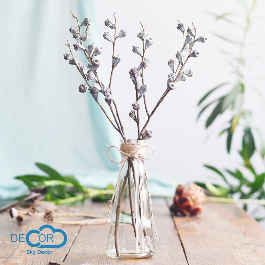 Bó bạch đàn hoa khô Sky Decor - Trang trí phòng khách, cắm bình hoa, phong cách Bắc Âu