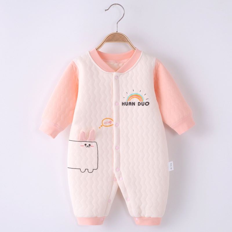 Áo liền quần dài tay, bodysuit dài tay tay trần bông cho bé trai và bé gái sơ sinh từ 3-13kg, hàng đẹp xuất Hàn - BD74