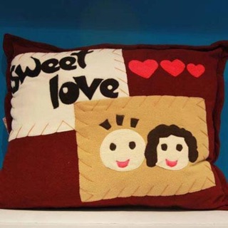 [Mẫu Sweet Love] Gối handmade đã cắt sẵn khách về may chi tiết và ráp hoàn chỉnh