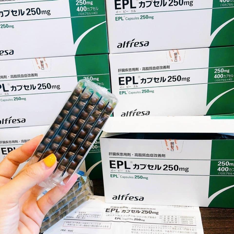 Hộp đựng Viên uống  EPL Capsules 250mg Alfresa của Nhật Bản