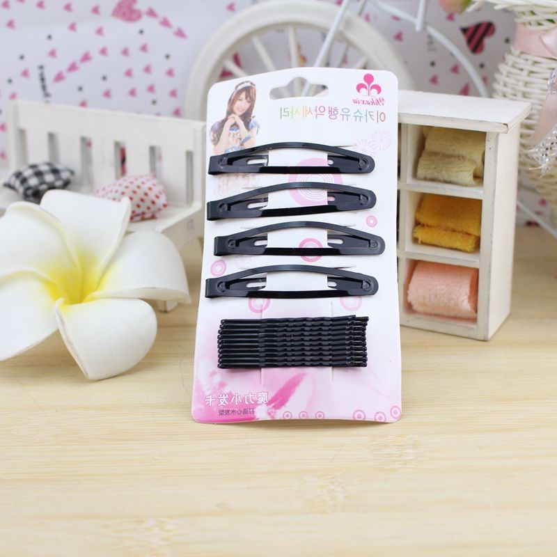 Kẹp Tóc Mái Màu Đen Sắp Xếp Gọn Gàng Cho Nữ