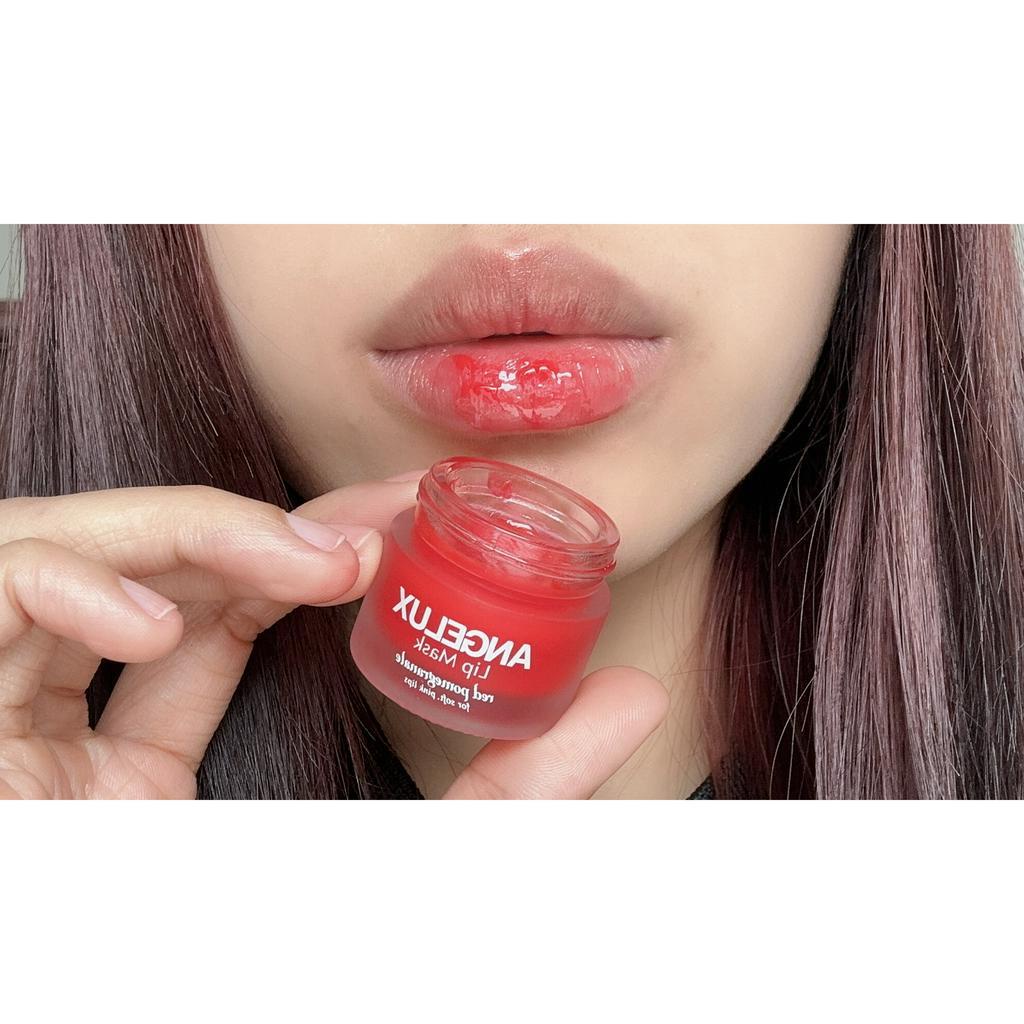 Ủ môi lựu đỏ Angelux 10ml, mặt nạ ngủ môi dùng thay thế son bóng giúp hồng môi giảm khô môi