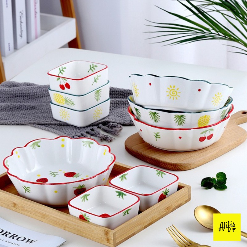 Set bát đĩa sứ, bát đĩa sứ nhiều họa tiết – dùng cho bàn ăn và decor