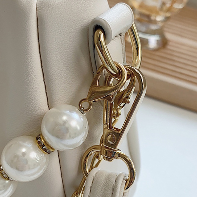 Túi xách đeo vai/ kẹp nách IELGY kiểu đám mây đính ngọc trai giả thời trang cá tính