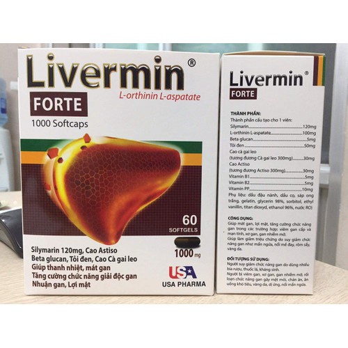 Livermin forte - hỗ trợ mát gan, lợi mật, giải độc, tăng cường chức năng gan