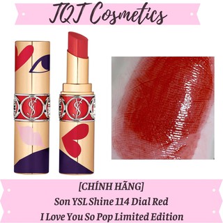 Son ysl rouge volupte shine i love you so pop limited edition – 114 dial red