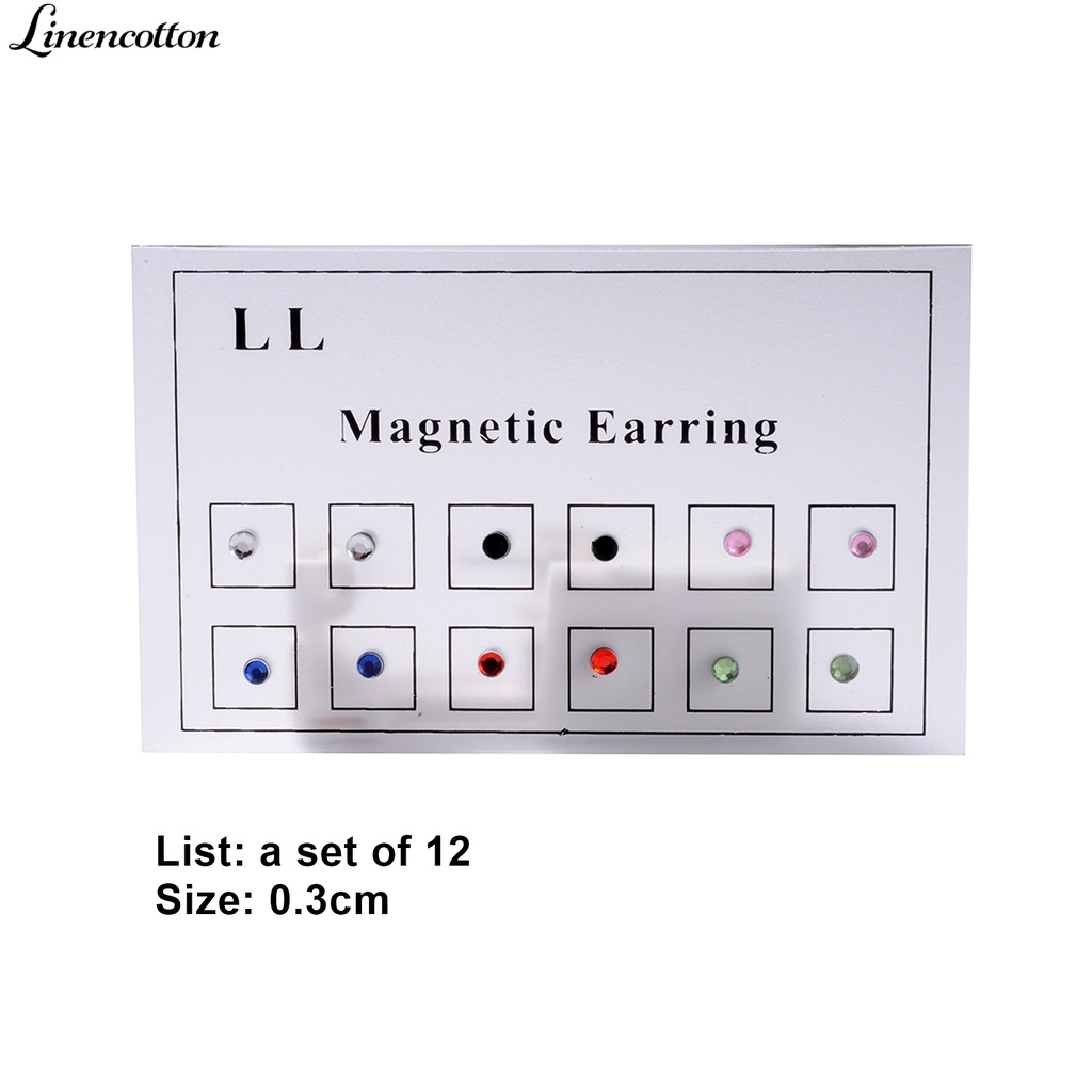 Khuyên Tai Giả Xỏ Sụn Nam Châm Chất Liệu Cotton Lanh