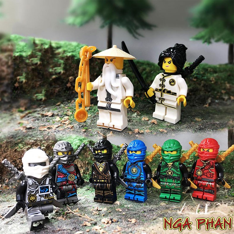 Trọn Bộ 8 Ninja Siêu Phàm Ninjago Lego Đồ Chơi Xếp Hình Lắp Ráp