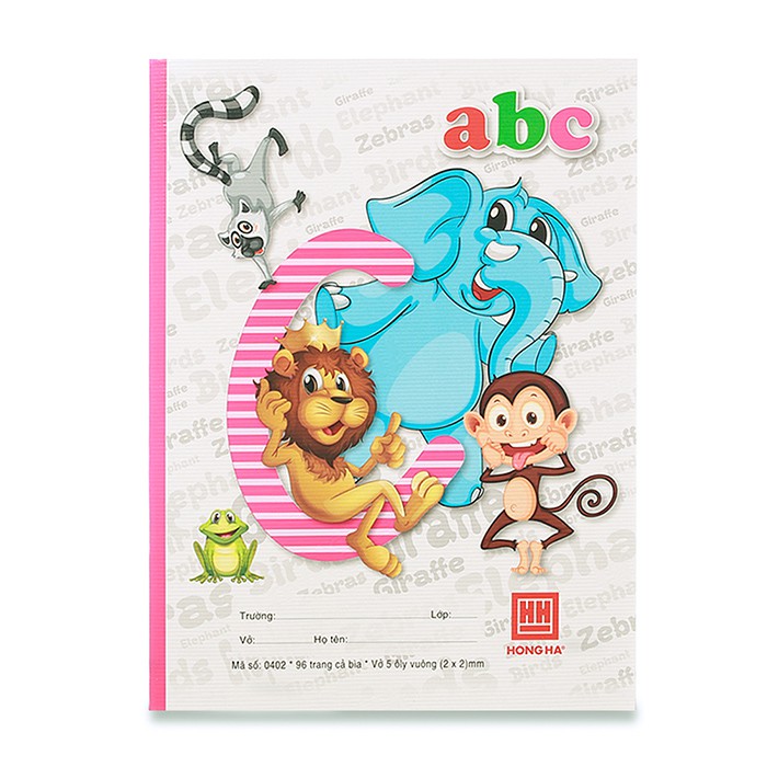 Vở 5 ô ly 96 trang Hồng Hà Class ABC 0402 dành cho học sinh miền Trung - Nam (10 quyển)