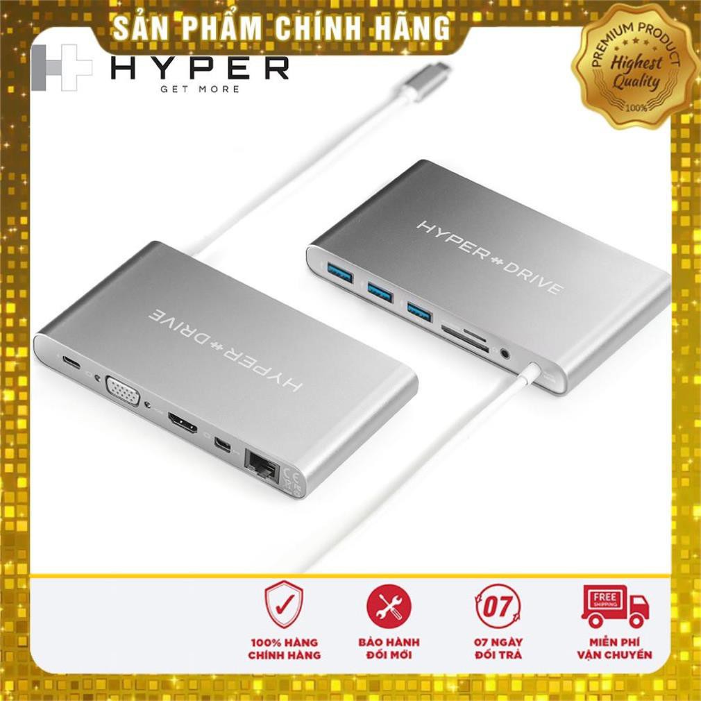 Cáp Macbook Pro HyperDrive DRIVE Ultimate USB-C Hub full cổng