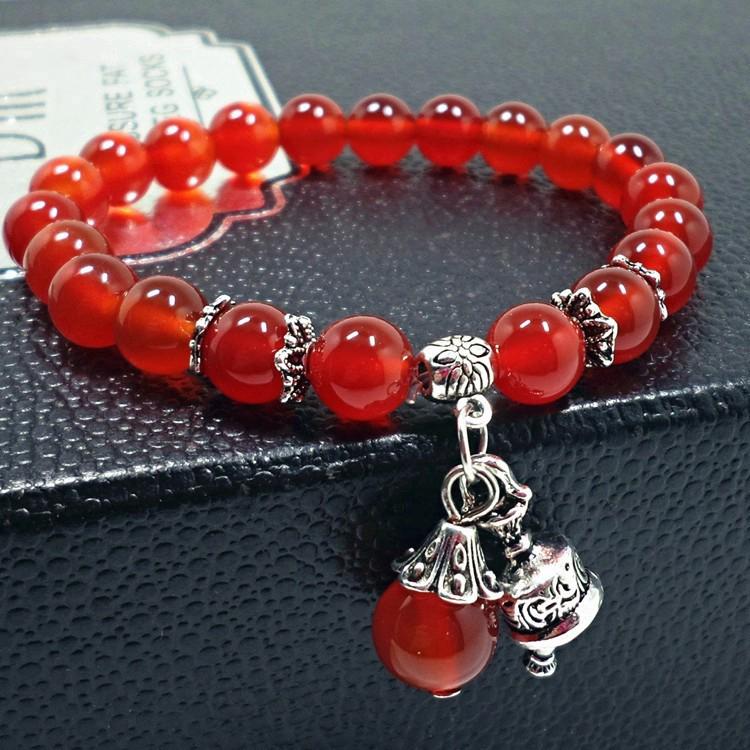 Vòng Tay Đá Mã Não Đỏ Tự Nhiên